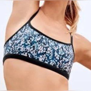 New! Calme Johnny Was Endurance Sports Bra II Size XL in Blue Spotted O16522B4